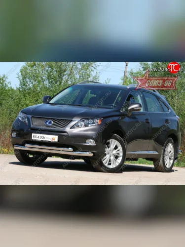 Защита переднего бампера двойная Souz-96 (d76/60) Lexus RX450H  AL10 (2009-2012) дорестайлинг
