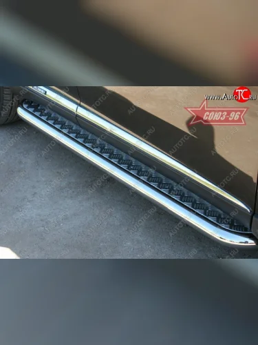 Пороги с алюминиевым листом Souz-96 Lexus RX450H  AL10 (2009-2012) дорестайлинг