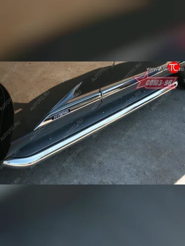 Защита порогов с листом Souz-96 (d60). Lexus RX450H  AL10 (2009-2012) дорестайлинг