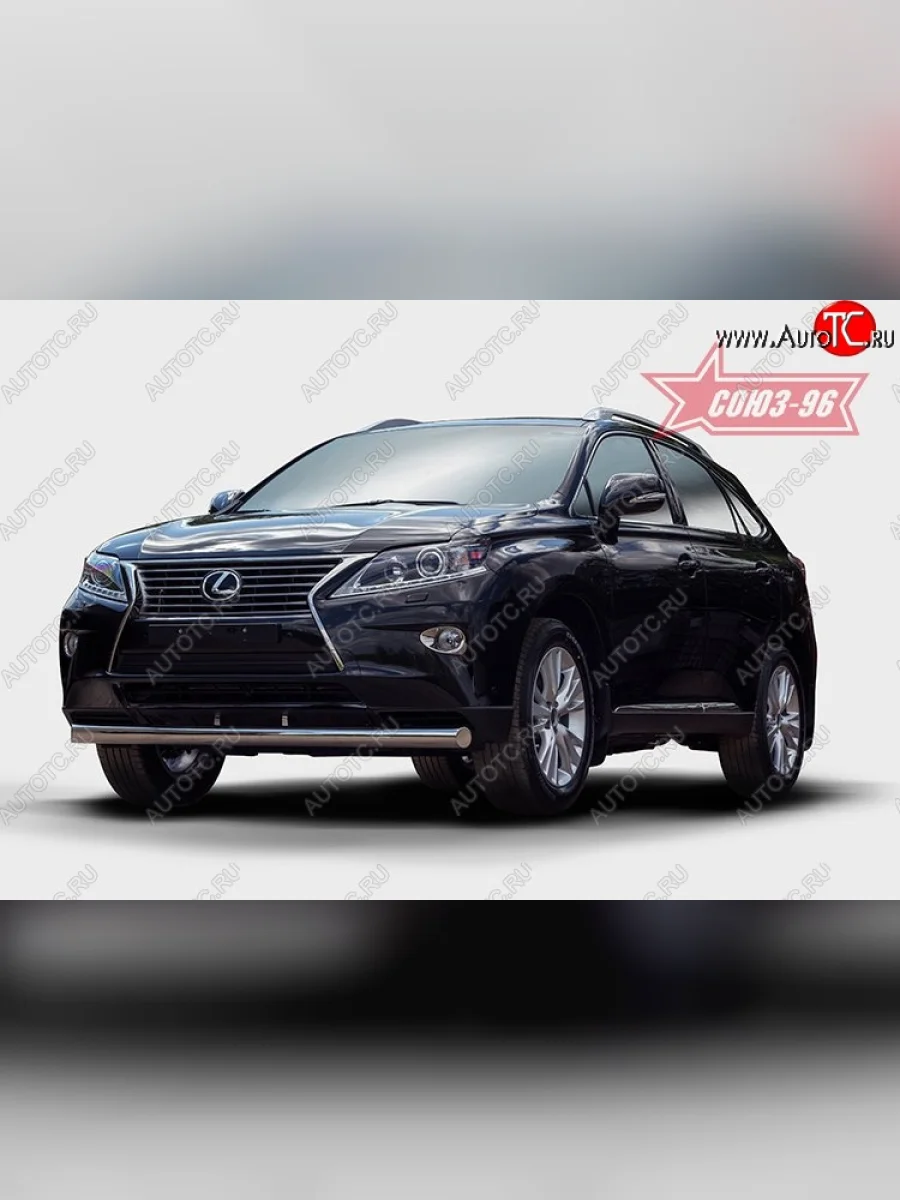 Защита переднего бампера одинарная из овальной трубы Souz-96 (d75х42). Lexus RX350 AL10 рестайлинг (2012-2015)  с доставкой в г. Керчь