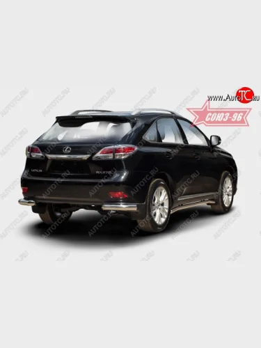 Защита заднего бампера из боковых уголков (d76) Souz-96 Lexus RX  270 (2015-2019) AL20 дорестайлинг
