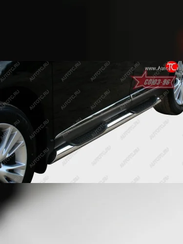 Защита порогов с проступью Souz-96 (d76) Lexus RX 270 AL20 дорестайлинг (2015-2019)