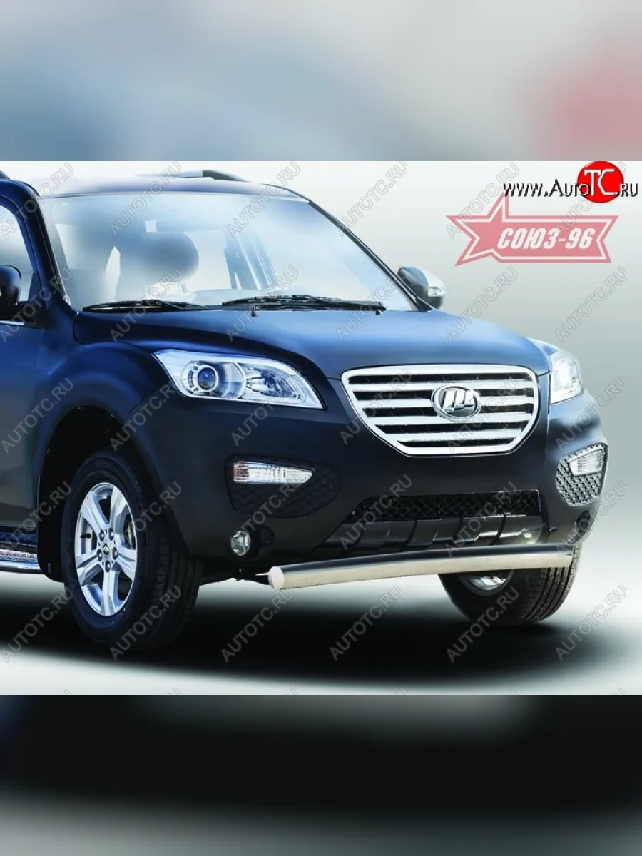 Защита переднего бампера одинарная из овальной трубы Souz-96 (d75х42).  Lifan X60 (2011-2015)  в Самаре Самарской области