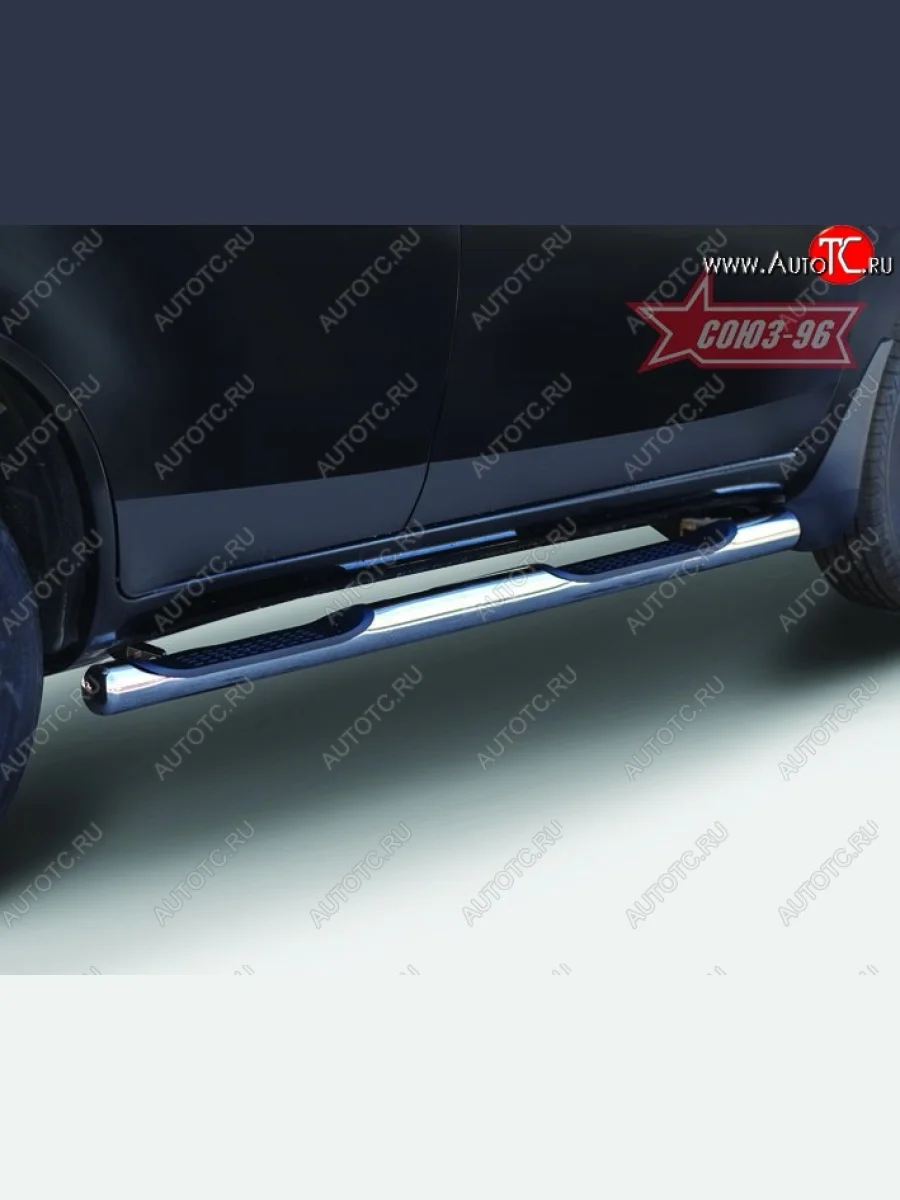 Защита порогов с проступью Souz-96 (d76) Lifan X60 дорестайлинг (2011-2015)  в Самаре Самарской области