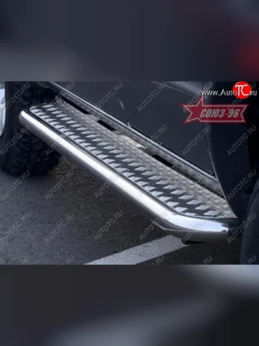 Защита порогов с листом Souz-96 (d76). Ford Ranger (2006-2009), Mazda B-Series  UN (1998-2002)