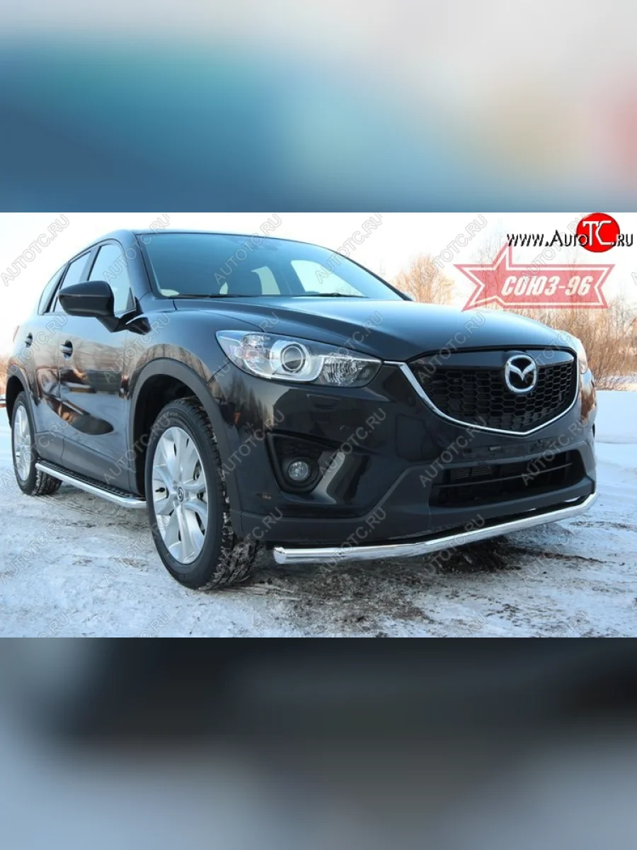 Защита переднего бампера одинарная Souz-96 (d60) Mazda CX-5 KE рестайлинг (2015-2017)  с доставкой в г. Керчь
