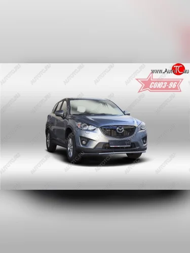 Одинарная защита переднего бампера (d42) Premium Souz-96 Mazda CX-5 KE дорестайлинг (2011-2014)