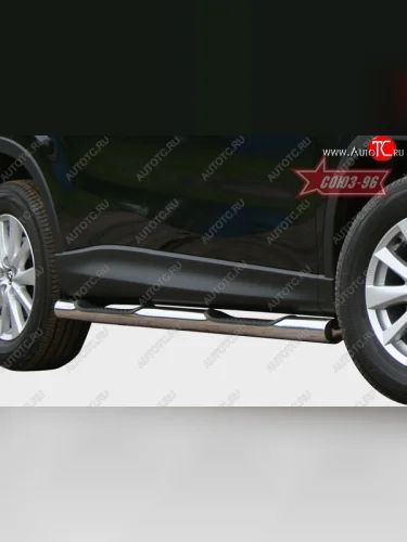 Защита порогов с проступью Souz-96 (d76) Mazda CX-5 KE дорестайлинг (2011-2014)