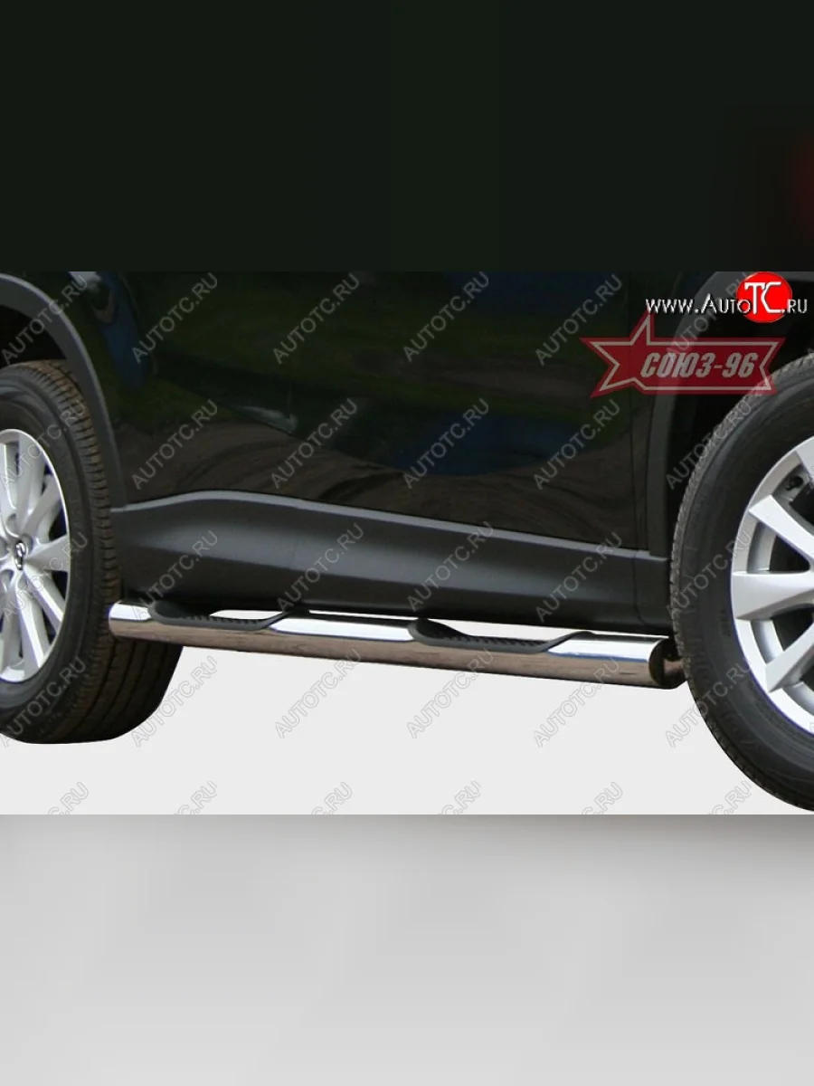 Защита порогов с проступью Souz-96 (d76) Mazda CX-5 KE дорестайлинг (2011-2014)  в Керчи Республика Крым