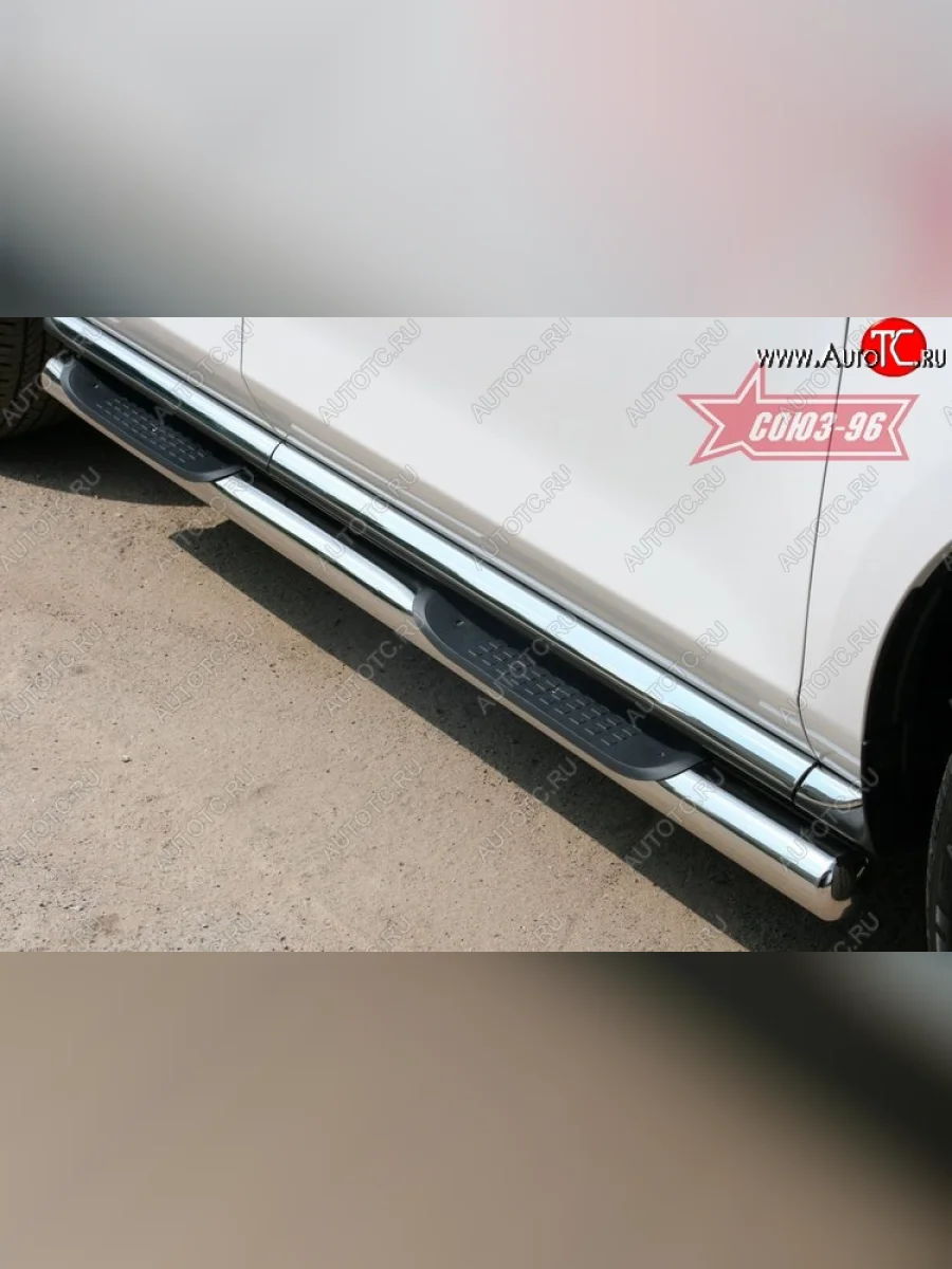 Защита порогов с проступью Souz-96 (d76) Mazda CX-7 ER рестайлинг (2010-2012)  в Перми Пермском крае