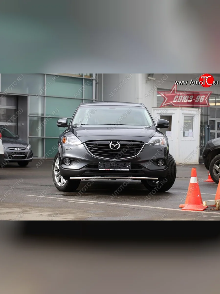 Защита переднего бампера (d42) Premium Souz-96 Mazda CX-9 TB дорестайлинг (2007-2009)  с доставкой в г. Керчь
