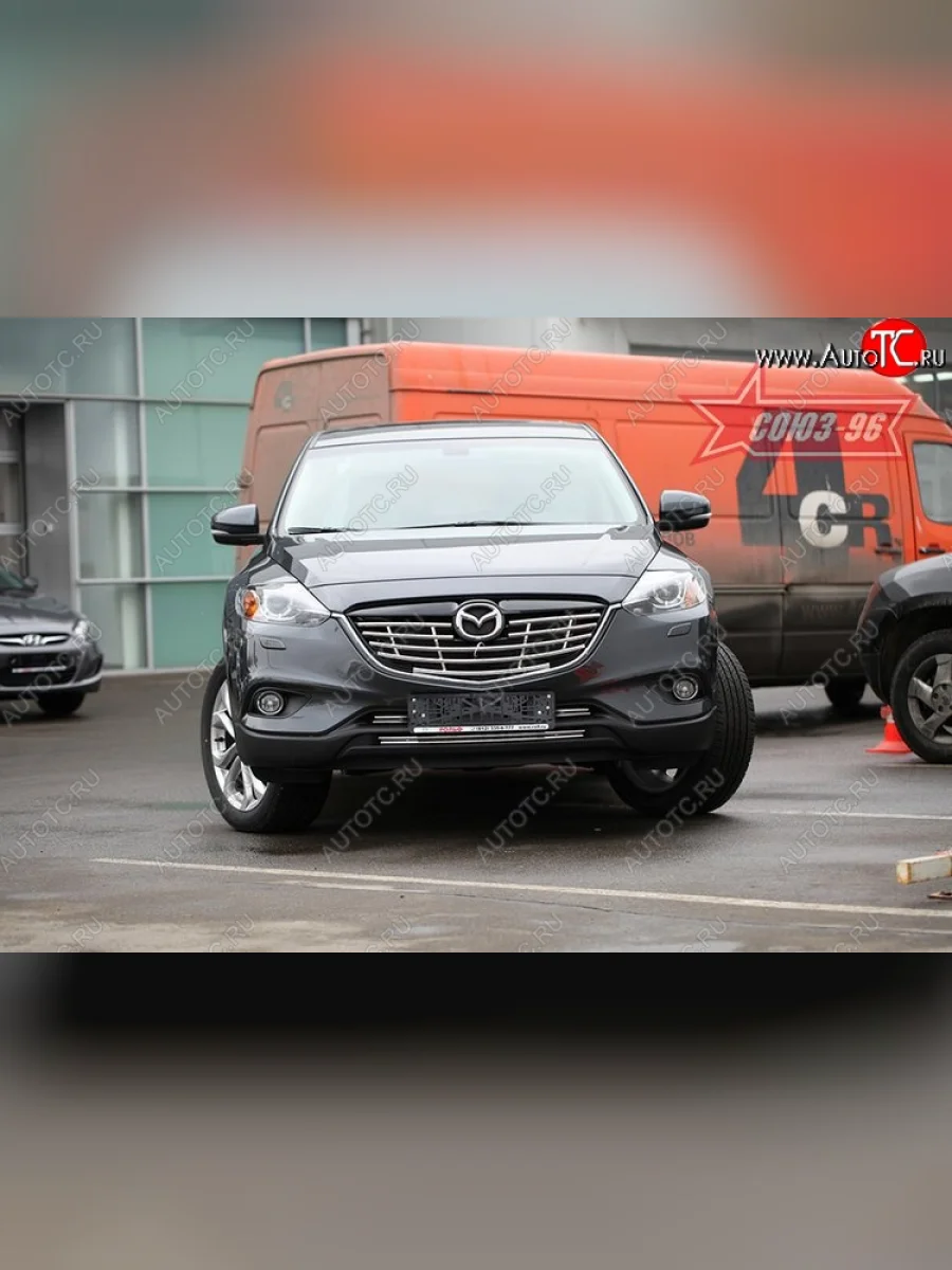 Декоративный элемент решетки радиатора Souz-96 (d16) Mazda CX-9 TB дорестайлинг (2007-2009)  с доставкой в г. Пермь