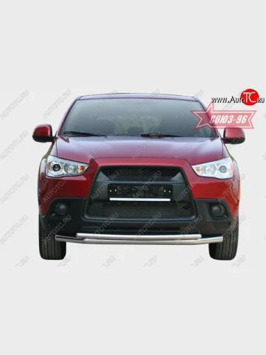 Защита переднего бампера двойная Souz-96 (d60/42) Mitsubishi ASX дорестайлинг (2010-2012)