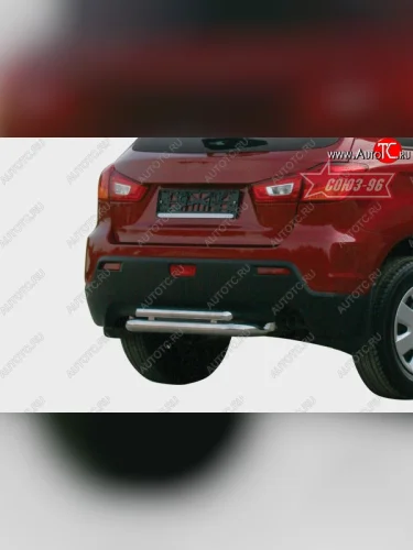 Защита заднего бампера Souz-96 (d60/42) Mitsubishi ASX дорестайлинг (2010-2012)