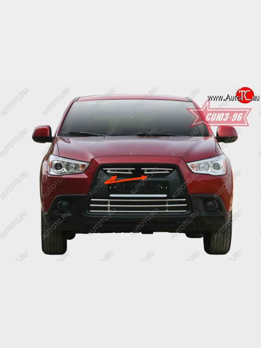 Декоративные элементы решетки радиатора Souz-96 (d16) Mitsubishi ASX дорестайлинг (2010-2012)  в Керчи Республика Крым