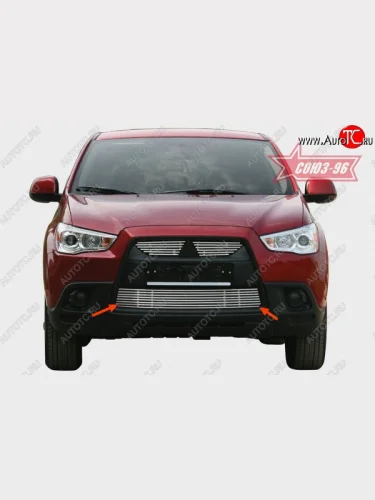 Декоративный элемент воздухозаборника Souz-96 (d10) Mitsubishi ASX (2010-2012) дорестайлинг