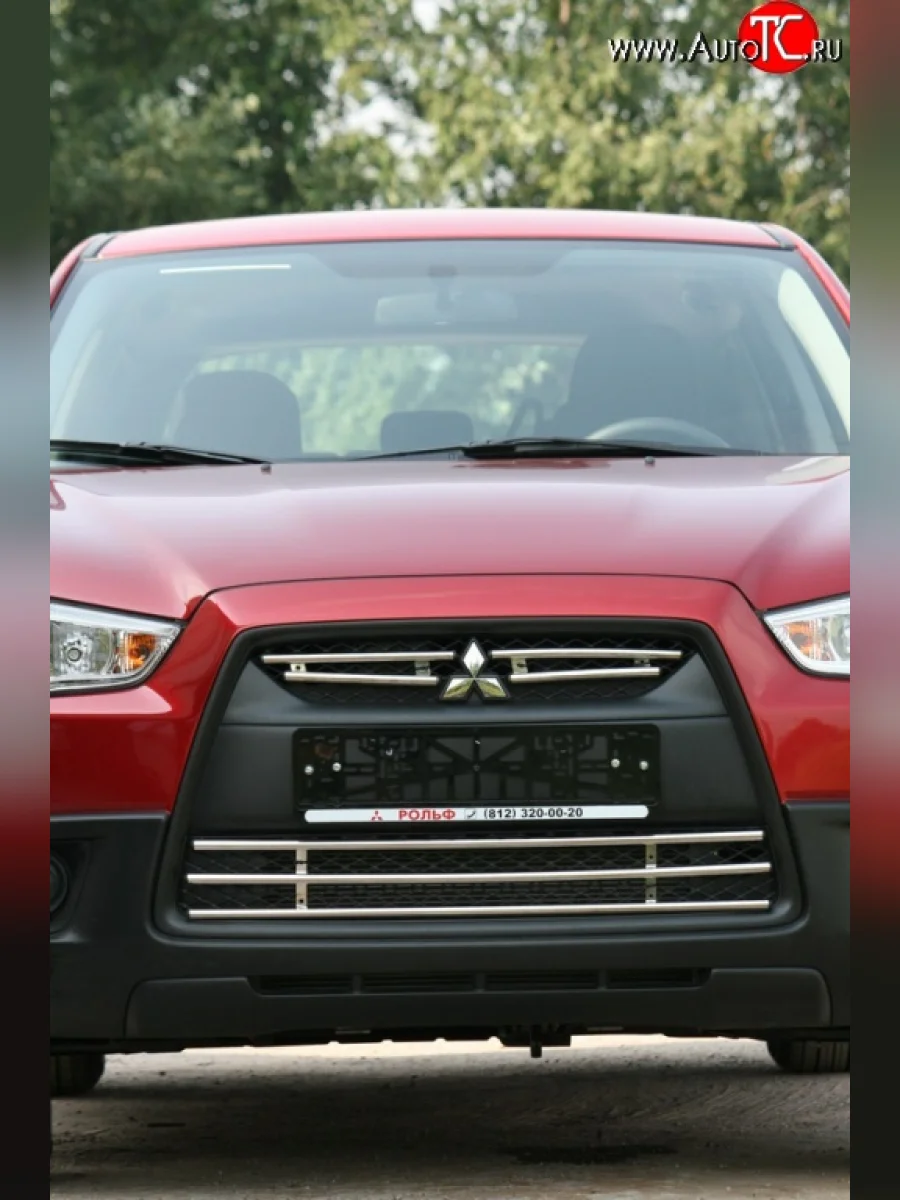 Декоративная вставка воздухозаборника Novline (d16 мм) Mitsubishi ASX дорестайлинг (2010-2012)  в Керчи Республика Крым