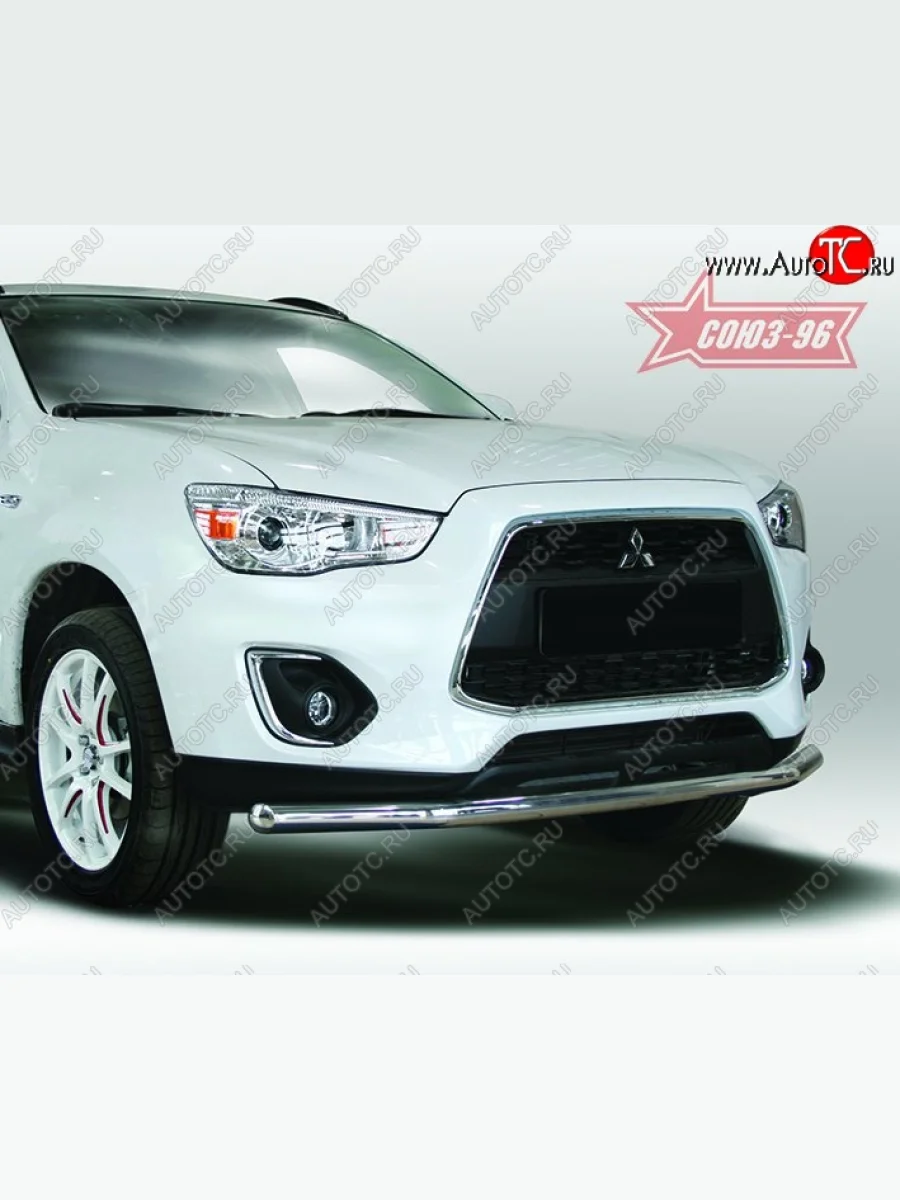 Защита переднего бампера одинарная Souz-96 (d60). Mitsubishi ASX 1-ый рестайлинг (2013-2016)  в Керчи Республика Крым