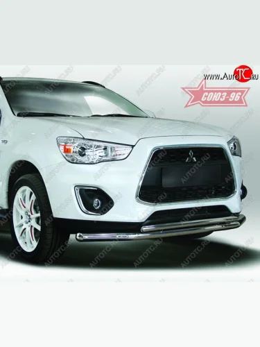 Защита переднего бампера двойная Souz-96 (d460/42) Mitsubishi ASX (2013-2016) 1-ый рестайлинг