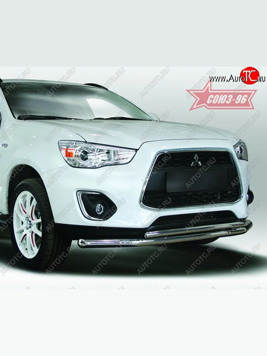 Защита переднего бампера двойная Souz-96 (d460/42)  Mitsubishi ASX (2013-2016)  в Самаре Самарской области