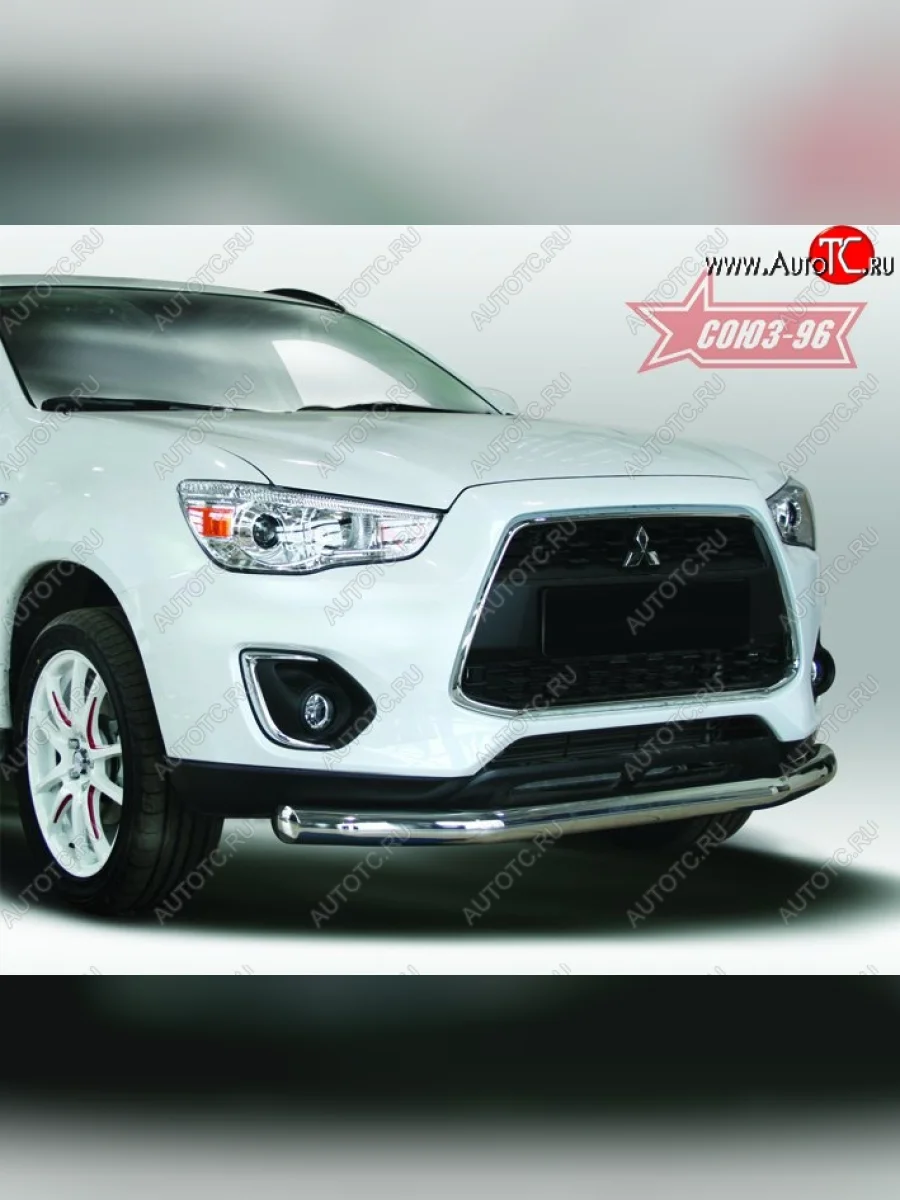 Защита переднего бампера одинарная Souz-96 (d76) Mitsubishi ASX 1-ый рестайлинг (2013-2016)  в Керчи Республика Крым