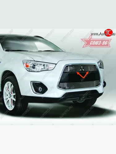 Декоративные элементы решетки радиатора Souz-96 (d10) Mitsubishi ASX (2013-2016) 1-ый рестайлинг