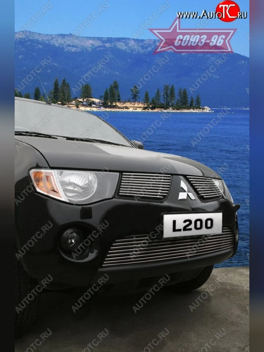 Декоративные элементы решетки радиатора Souz-96 (d10)  Mitsubishi L200 (2006-2014) 4  в Самаре Самарской области