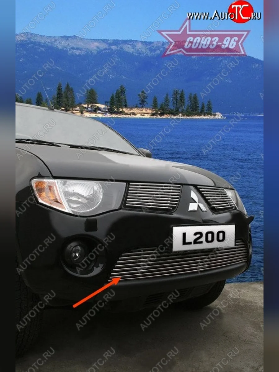 Декоративный элемент воздухозаборника Souz-96 (d10) Mitsubishi L200 4  дорестайлинг (2006-2014)  с доставкой в г. Керчь