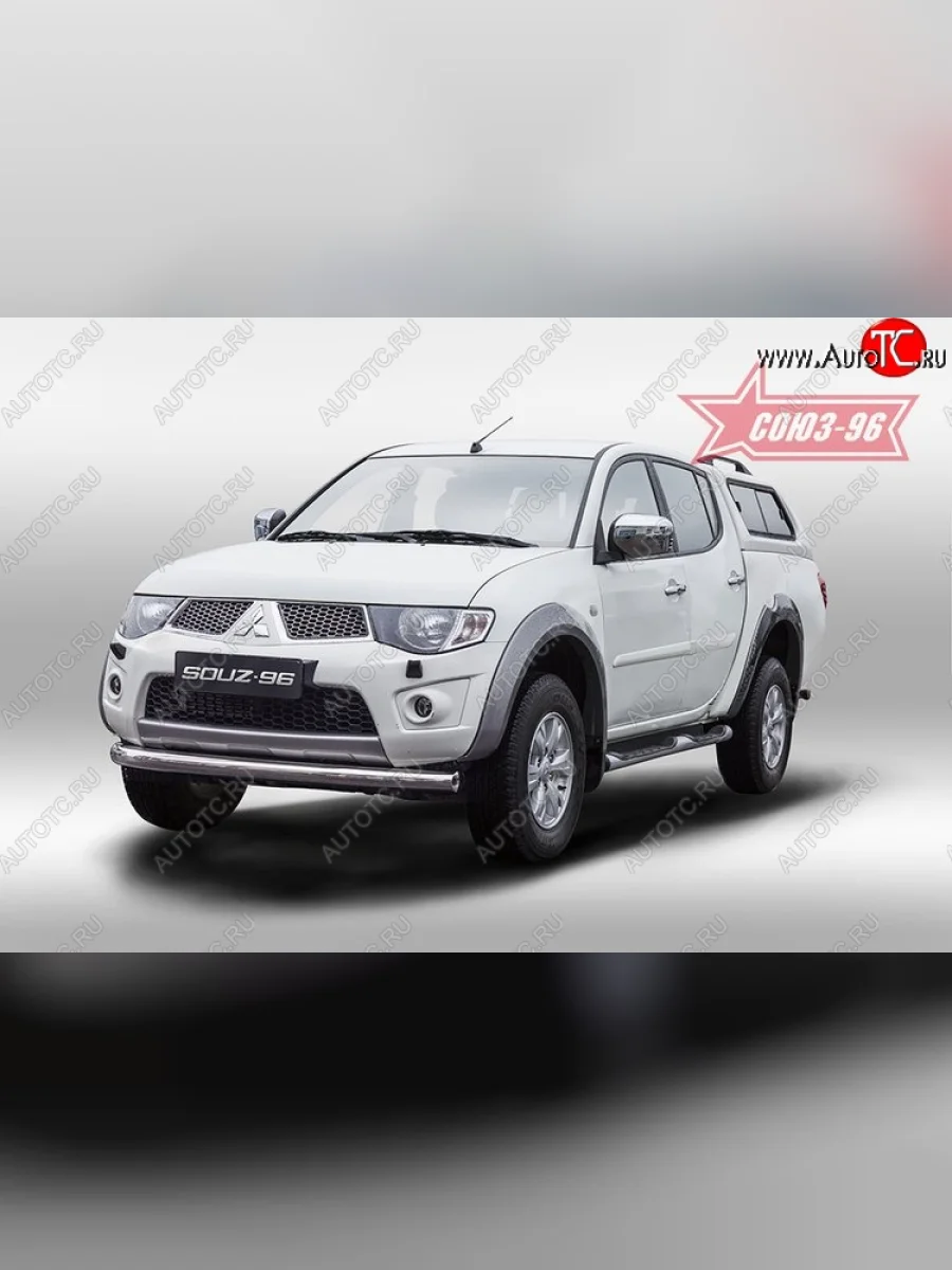 Защита переднего бампера одинарная Souz-96 (d76) Mitsubishi L200 5 KK,KL дорестайлинг (2015-2019)  в Самаре Самарской области
