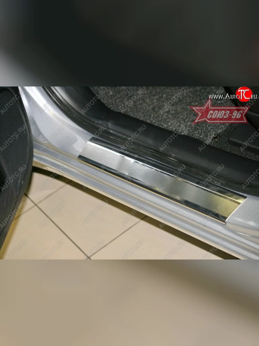 Накладки на внутренние пороги Souz-96 (без логотипа) Mitsubishi Lancer 10 CY хэтчбэк дорестайлинг (2007-2010)  в Керчи Республика Крым
