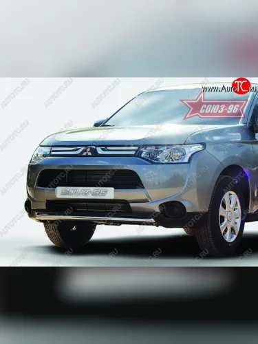 Защита переднего бампера одинарная Souz-96 (d42). Mitsubishi Outlander GF дорестайлинг (2012-2014)