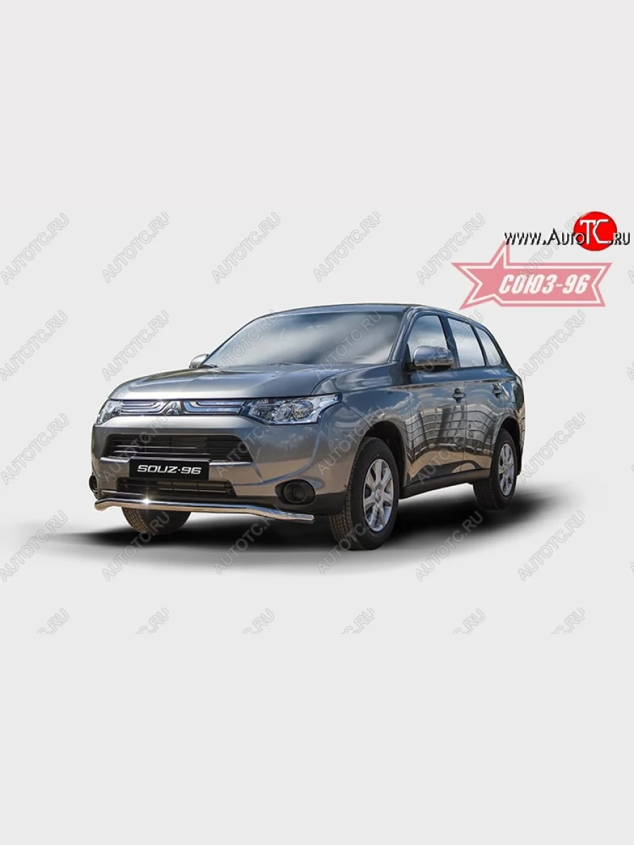 Защита переднего бампера одинарная Souz-96 Premium (d60) Mitsubishi Outlander GF дорестайлинг (2012-2014)  в Перми Пермском крае