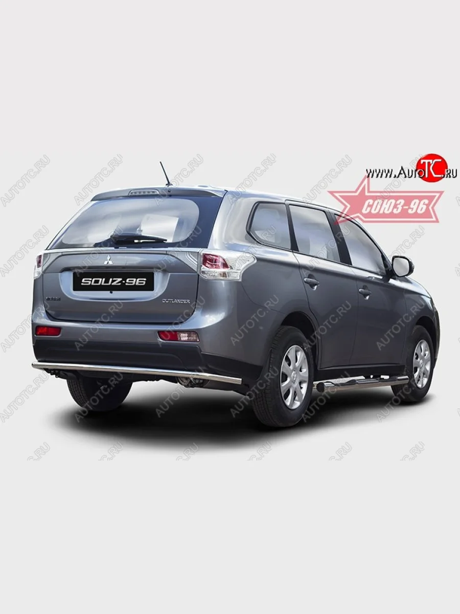 Защита заднего бампера Souz-96 Premium (d42) Mitsubishi Outlander GF дорестайлинг (2012-2014)  в Перми Пермском крае
