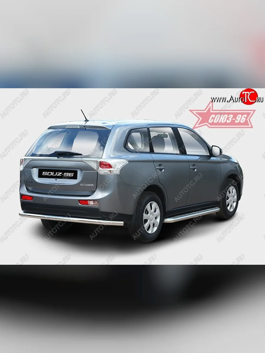 Защита заднего бампера Souz-96 Premium (d60) Mitsubishi Outlander GF дорестайлинг (2012-2014)  в Керчи Республика Крым