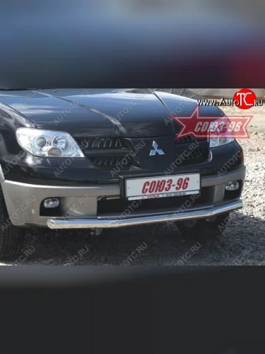 Защита переднего бампера одинарная Souz-96 (d60) Mitsubishi Outlander  CU (2003-2009)