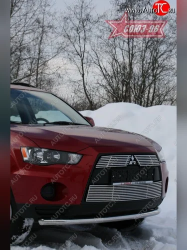 Защита переднего бампера из одинарной трубы (d60) Souz-96 Mitsubishi Outlander XL (CW)  рестайлинг (2010-2013)