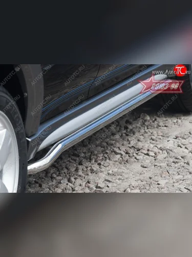 Защита штатных порогов Souz-96 (d42) Mitsubishi Outlander CU (2003-2009)