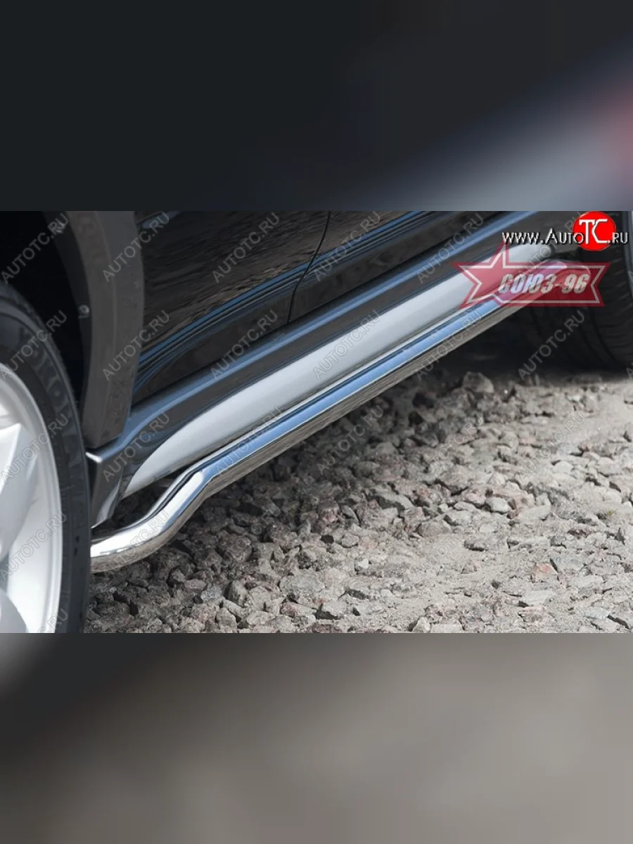 Защита штатных порогов Souz-96 (d42) Mitsubishi Outlander CU (2003-2009)  в Самаре Самарской области