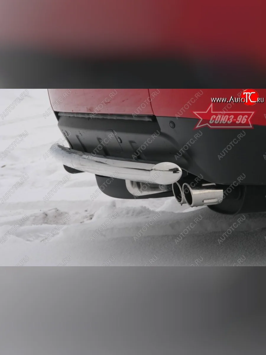 Защита заднего бампера Souz-96 (d60) Mitsubishi Outlander XL (CW)  дорестайлинг (2005-2009)  в Керчи Республика Крым