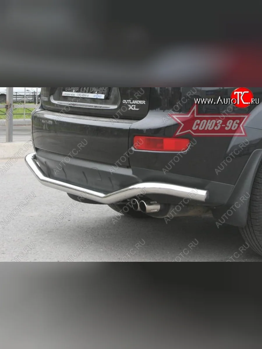 Защита заднего бампера Souz-96 (d60) Mitsubishi Outlander XL (CW)  дорестайлинг (2005-2009)  в Керчи Республика Крым