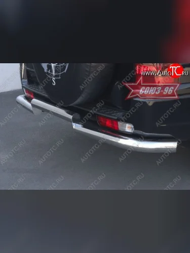 Защита заднего бампера Souz-96 (d76) Mitsubishi Pajero  3 V70 (1999-2003) дорестайлинг