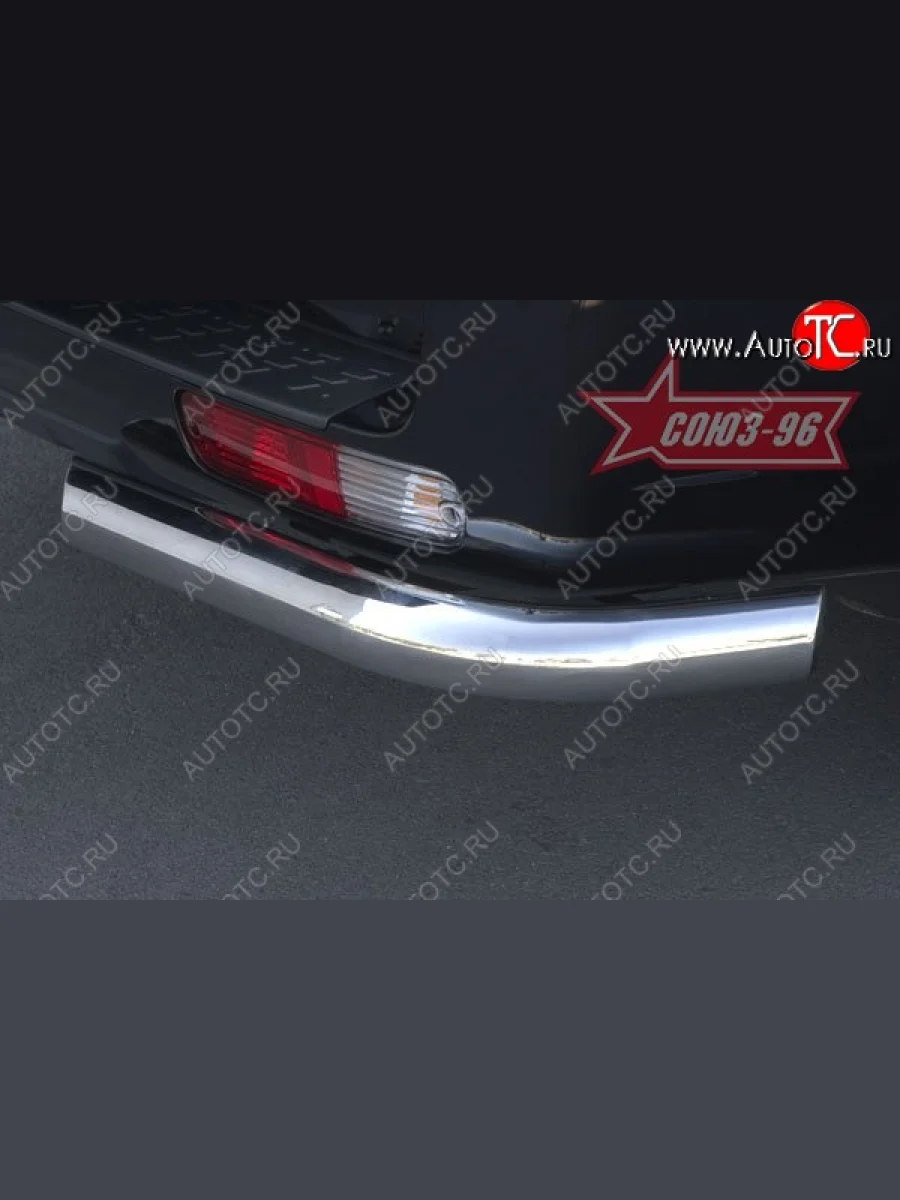 Защита заднего бампера из боковых уголков Souz-96 (d60)  Mitsubishi Pajero (1999-2003) 3 V70  в Самаре Самарской области