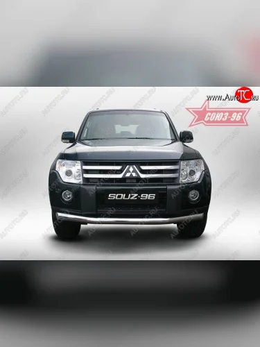 Защита переднего бампера (d76) Souz-96 Mitsubishi Pajero ( 4 V90,  4 V80) (2006-2011) дорестайлинг