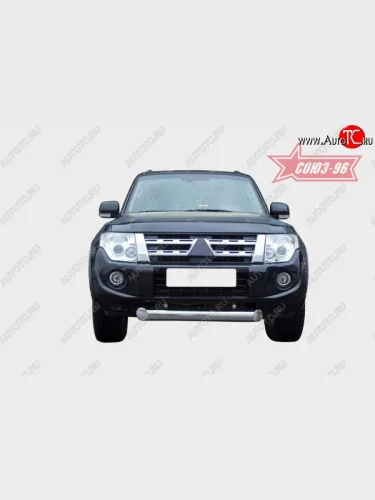 Защита переднего бампера одинарная Souz-96 (d100) Mitsubishi Pajero  4 V90 (2014-2020) 2-ой рестайлинг
