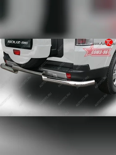 Защита заднего бампера Souz-96 (d75) Mitsubishi Pajero 4 V90 2-ой рестайлинг (2014-2020)