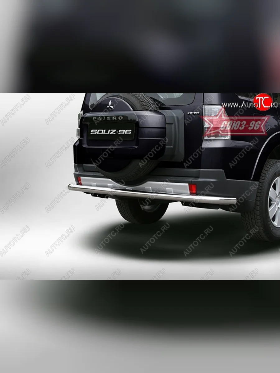 Защита заднего бампера Souz-96 5 дв. (d60) Mitsubishi Pajero 4 V90 дорестайлинг (2006-2011)  в Воронеже Воронежской области