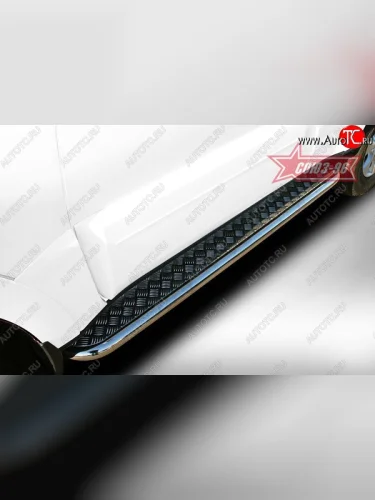 Защита порогов с листом Souz-96 (d60). Mitsubishi Pajero 4 V90 2-ой рестайлинг (2014-2020)