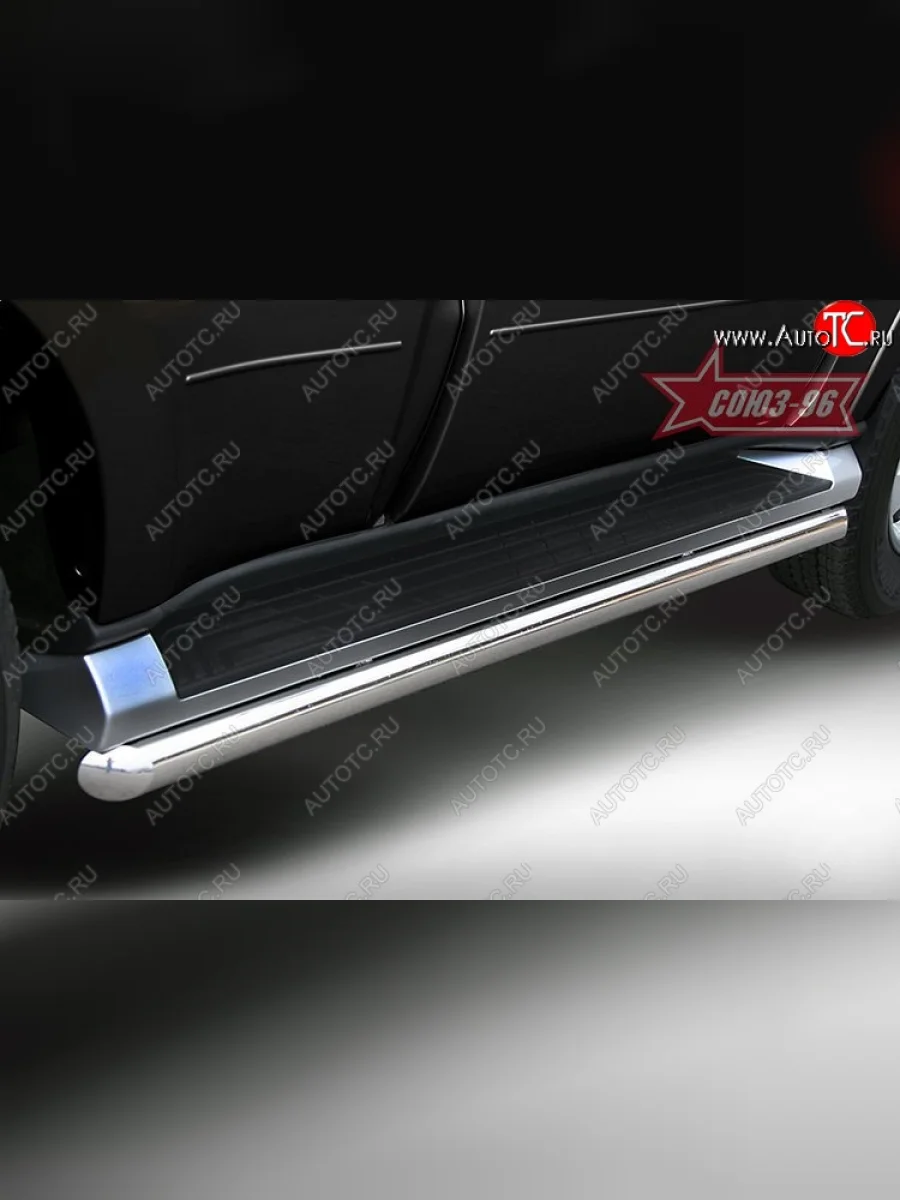 Защита штатных порогов 5-тидверный Souz-96 (d60)  Mitsubishi Pajero (2006-2015) 4 V90  в Перми Пермском крае