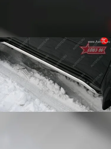 Защита штатных порогов Souz-96 (d42) Mitsubishi Pajero Sport PB дорестайлинг (2008-2013)