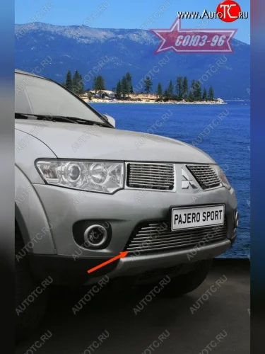 Декоративный элемент воздухозаборника Souz-96 (d10-9) Mitsubishi Pajero Sport  PB (2008-2013) дорестайлинг